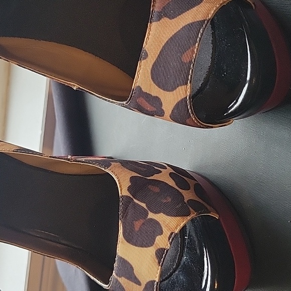 Jessica Simpson Brown and Black Animal Print Heels - Picture 5 of 7